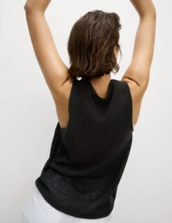 Textured Crew Neck Knitted Vest With Cotton -Cyberjammies Store Textured Crew Neck Knitted Vest with Cotton 3