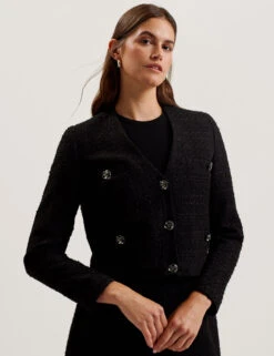 Ted Baker Textured Cropped Blazer