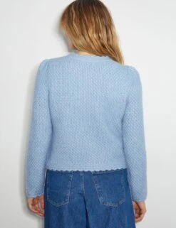 MONSOON Textured Scallop Edge Cropped Cardigan 11 MONSOON Textured Scallop Edge Cropped Cardigan -Cyberjammies Store Textured Scallop Edge Cropped Cardigan 3