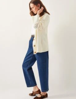 MONSOON Textured V-Neck Cardigan With Wool -Cyberjammies Store Textured V Neck Cardigan with Wool 2