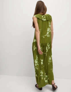 V-Neck Frill Detail Midaxi Relaxed Dress -Cyberjammies Store V Neck Frill Detail Midaxi Relaxed Dress 5