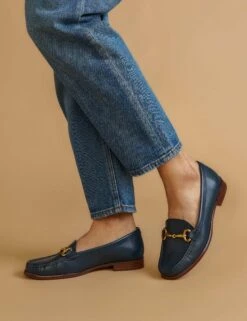 Jones Bootmaker Wide Fit Leather Flat Loafers