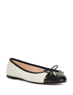 Dune London Wide Fit Leather Patent Toe Ballet Pumps -Cyberjammies Store Wide Fit Leather Patent Toe Ballet Pumps 2