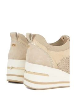 Dune London Wide Fit Metallic Detail Wedge Trainers -Cyberjammies Store Wide Fit Metallic Detail Wedge Trainers 4