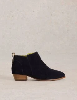 WHITE STUFF Wide Fit Suede Block Heel Ankle Boots