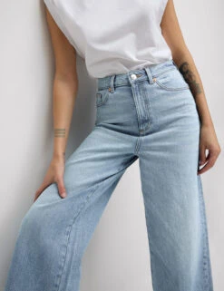 Wide Leg Cropped Jeans -Cyberjammies Store Wide Leg Cropped Jeans 3