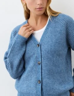 Wool Blend Textured Cardigan -Cyberjammies Store Wool Blend Textured Cardigan 4