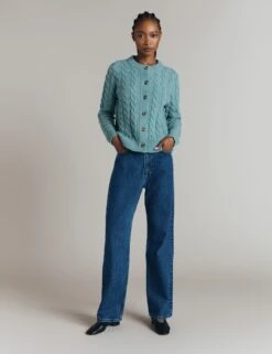 Ghost Wool Rich Cable Knit Cardigan -Cyberjammies Store Wool Rich Cable Knit Cardigan 2