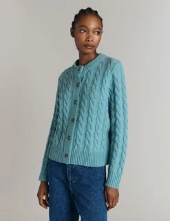 Ghost Wool Rich Cable Knit Cardigan