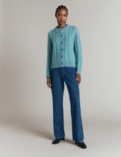 Ghost Wool Rich Cable Knit Cardigan -Cyberjammies Store Wool Rich Cable Knit Cardigan 3