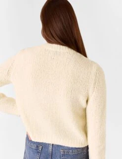 Whistles Wool Rich Textured Button Front Cardigan -Cyberjammies Store Wool Rich Textured Button Front Cardigan 2