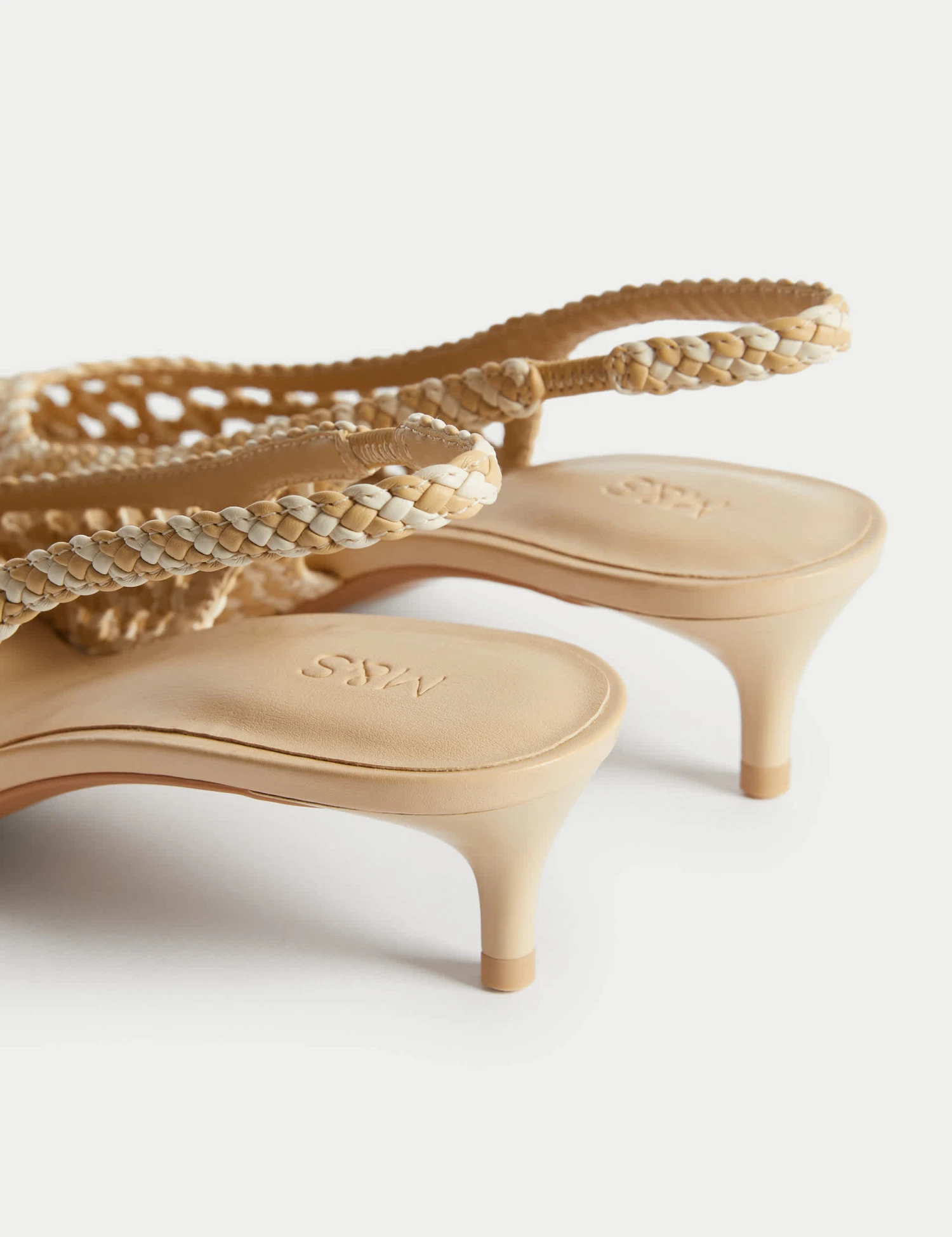 Woven Kitten Heel Slingback Shoes 3 Woven Kitten Heel Slingback Shoes - Image 3