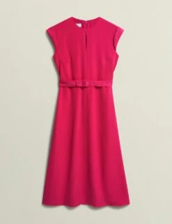 Belted Midi Skater Dress -Cyberjammies Store belted midi skater dress 4