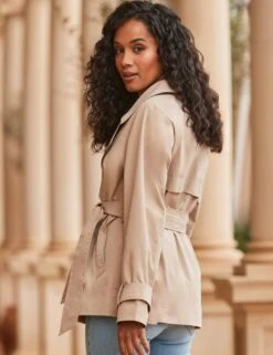 Belted Short Trench Coat -Cyberjammies Store belted short trench coat 5