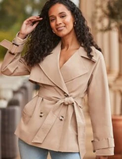 Belted Short Trench Coat -Cyberjammies Store belted short trench coat 6