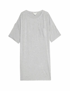 Body Soft™ Satin Trim Nightdress -Cyberjammies Store body soft satin trim nightdress