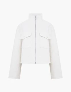 French Connection BoucléCropped Aviator Jacket -Cyberjammies Store bouclcropped aviator jacket 2