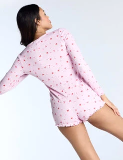 Bow Print Ribbed Playsuit -Cyberjammies Store bow print ribbed playsuit 10