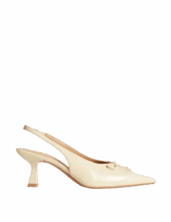 Bow Slip On Kitten Heel Slingback Shoes -Cyberjammies Store bow slip on kitten heel slingback shoes 1