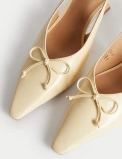 Bow Slip On Kitten Heel Slingback Shoes -Cyberjammies Store bow slip on kitten heel slingback shoes 8