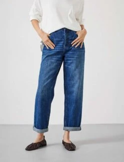 Boyfriend Mid Rise Cropped Turn Up Jeans -Cyberjammies Store boyfriend mid rise cropped turn up jeans 12