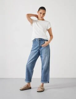 Boyfriend Mid Rise Cropped Turn Up Jeans -Cyberjammies Store boyfriend mid rise cropped turn up jeans 6