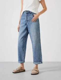 Boyfriend Mid Rise Cropped Turn Up Jeans -Cyberjammies Store boyfriend mid rise cropped turn up jeans 8