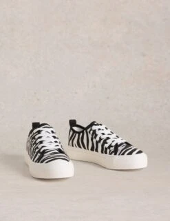 WHITE STUFF Canvas Animal Print Platform Trainers -Cyberjammies Store canvas animal print platform trainers 4
