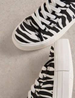 WHITE STUFF Canvas Animal Print Platform Trainers -Cyberjammies Store canvas animal print platform trainers 5