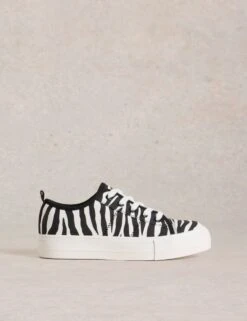 WHITE STUFF Canvas Animal Print Platform Trainers -Cyberjammies Store canvas animal print platform trainers 7