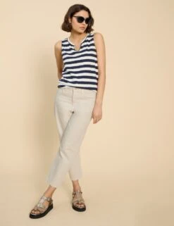 WHITE STUFF Charlie Mid Rise Straight Leg Cropped Jeans -Cyberjammies Store charlie mid rise straight leg cropped jeans 6