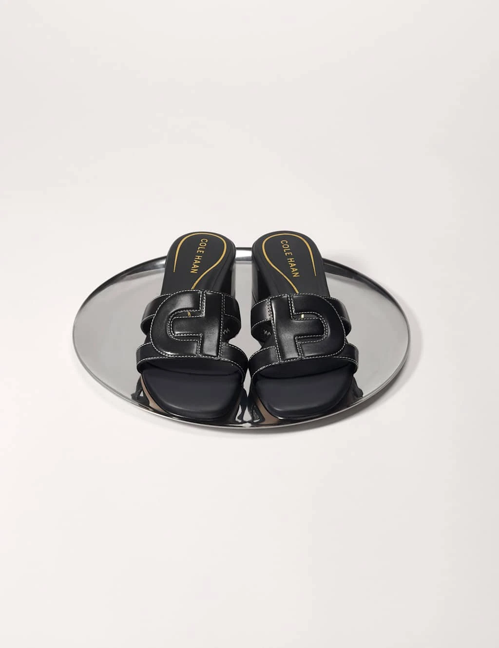 Cole Haan Chrisee Leather Flat Square Toe Sliders 9 Cole Haan Chrisee Leather Flat Square Toe Sliders - Image 9