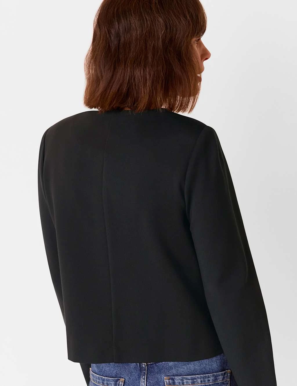 Whistles Collarless Short Jacket 11 Whistles Collarless Short Jacket - Image 11