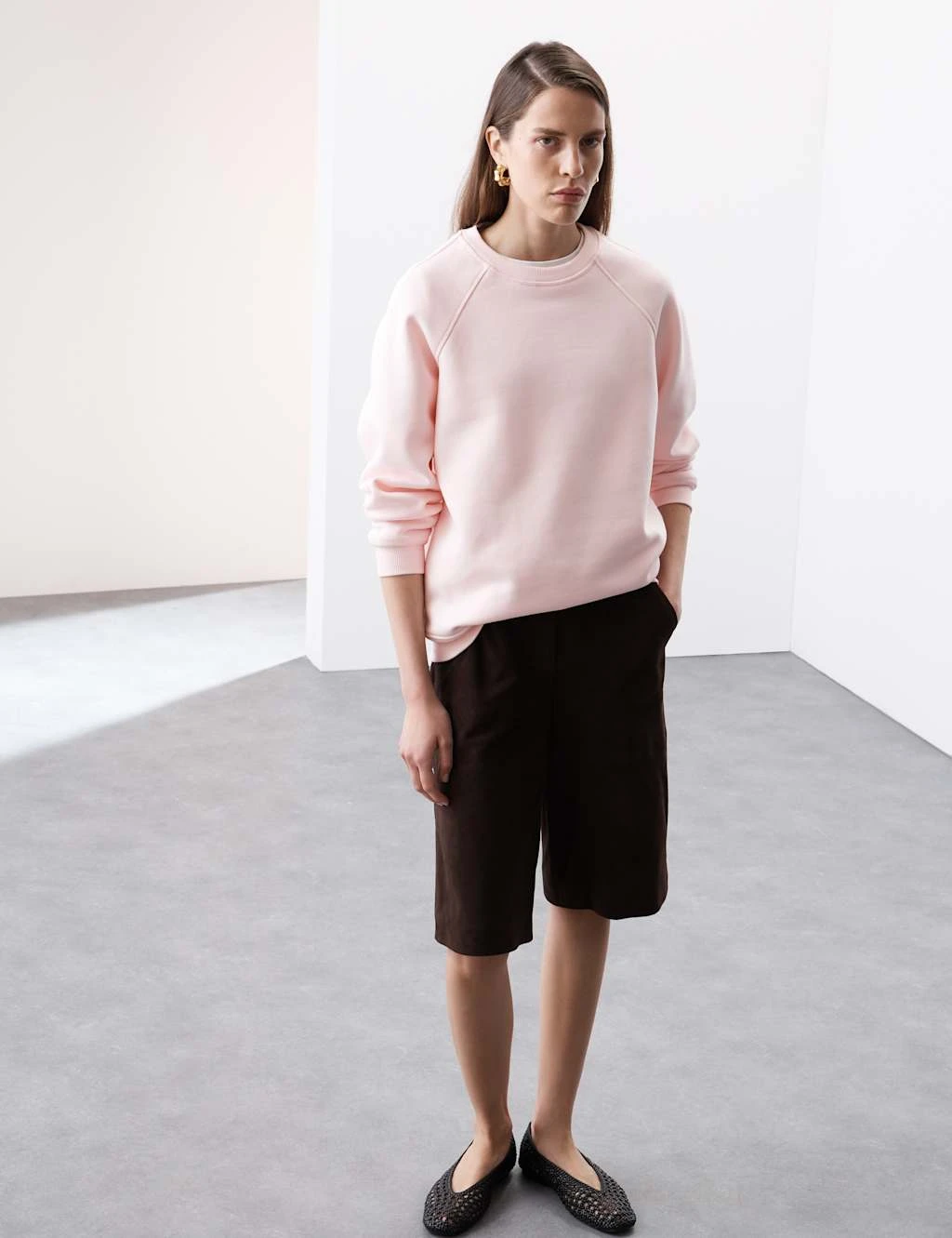 Cotton Blend Crew Neck Sweatshirt 17 Cotton Blend Crew Neck Sweatshirt - Image 17