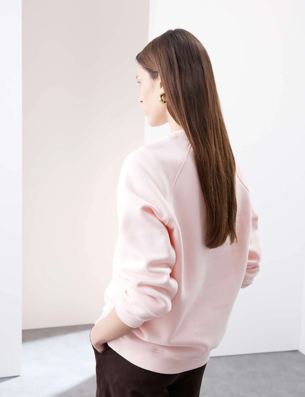 Cotton Blend Crew Neck Sweatshirt 19 Cotton Blend Crew Neck Sweatshirt - Image 19