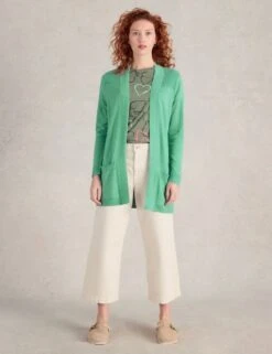 WHITE STUFF Cotton Blend Edge To Edge Cardigan -Cyberjammies Store cotton blend edge to edge cardigan 11