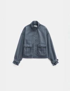 Cotton Blend Relaxed Utility Jacket -Cyberjammies Store cotton blend relaxed utility jacket 6