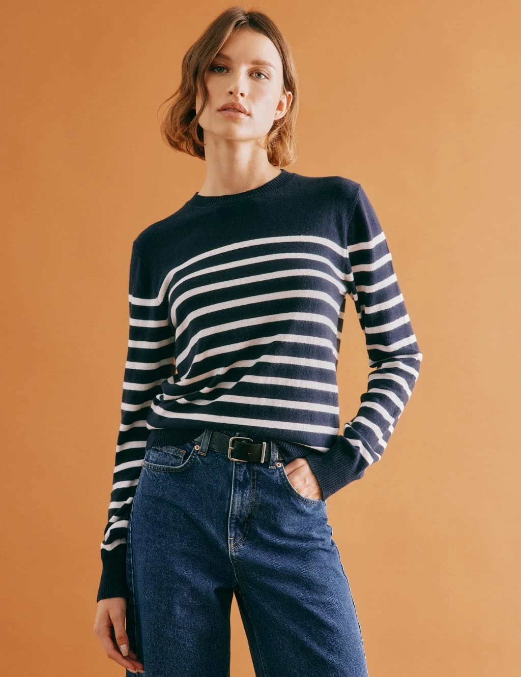 Cotton Blend Striped Jumper With Wool 8 Cotton Blend Striped Jumper With Wool - Image 8