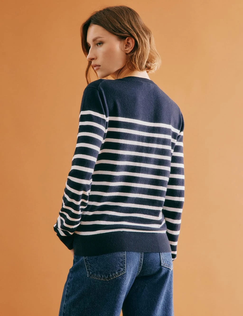 Cotton Blend Striped Jumper With Wool 9 Cotton Blend Striped Jumper With Wool - Image 9