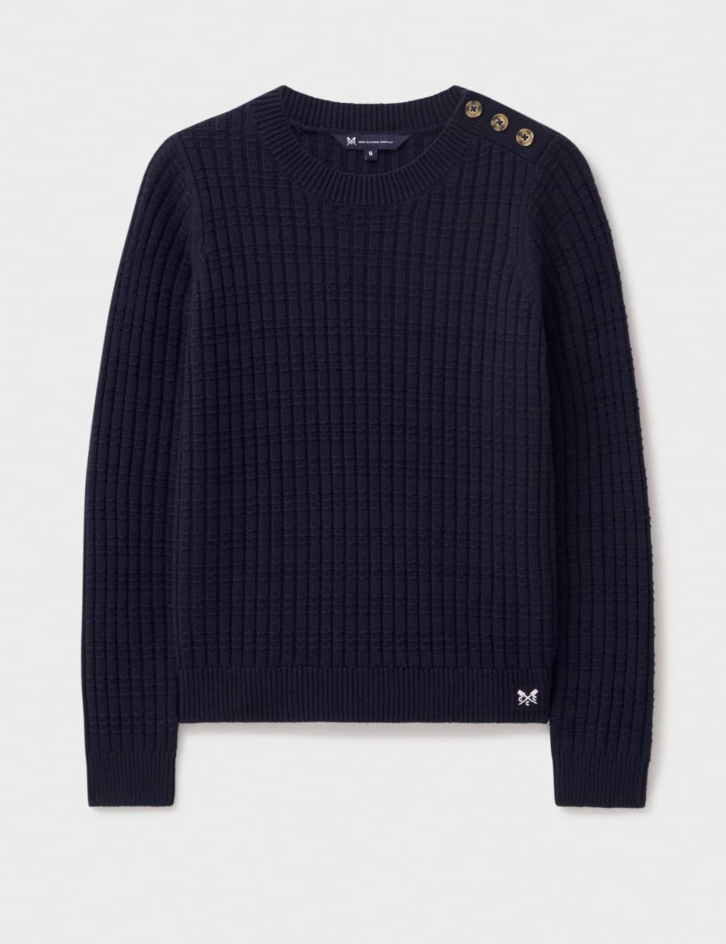 Cotton Blend Textured Button Detail Jumper 6 Cotton Blend Textured Button Detail Jumper - Image 6