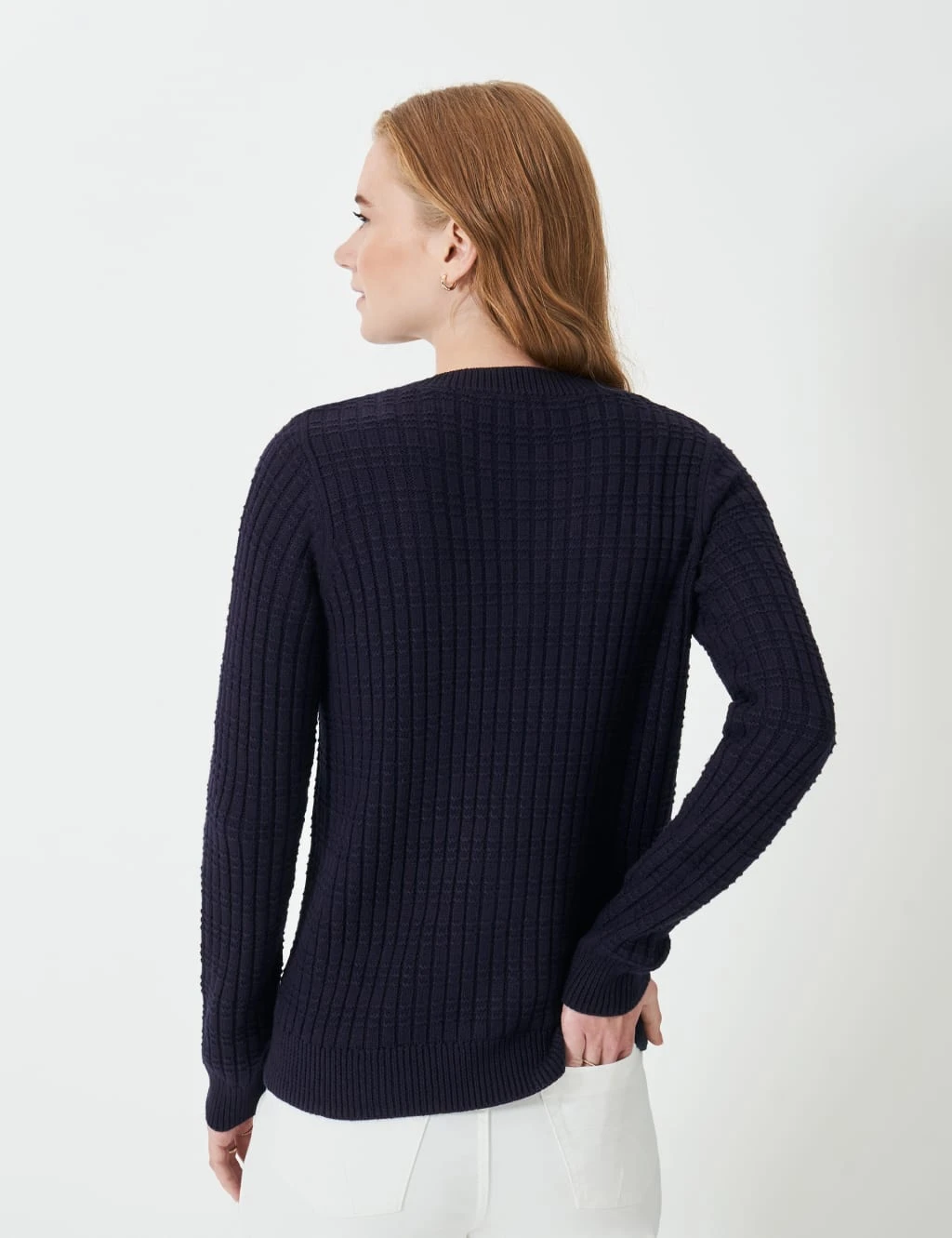 Cotton Blend Textured Button Detail Jumper 9 Cotton Blend Textured Button Detail Jumper - Image 9