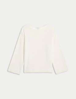 Cotton Blend Textured Crew Neck Jumper -Cyberjammies Store cotton blend textured crew neck jumper 12