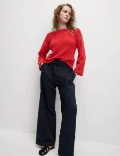 Cotton Blend Textured Crew Neck Jumper -Cyberjammies Store cotton blend textured crew neck jumper 9