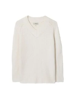 Cotton Blend V-Neck Bouclé Jumper 29 Cotton Blend V-Neck Bouclé Jumper -Cyberjammies Store cotton blend v neck boucl jumper 14