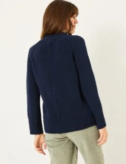 Cotton Blend V-Neck Bouclé Jumper 23 Cotton Blend V-Neck Bouclé Jumper -Cyberjammies Store cotton blend v neck boucl jumper 8