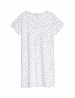 Cotton Modal Animal Print Short Nightdress 18 Cotton Modal Animal Print Short Nightdress -Cyberjammies Store cotton modal animal print short nightdress