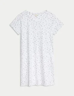 Cotton Modal Animal Print Short Nightdress 16 Cotton Modal Animal Print Short Nightdress -Cyberjammies Store cotton modal animal print short nightdress 5