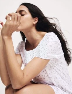 Cotton Modal Animal Print Short Nightdress 17 Cotton Modal Animal Print Short Nightdress -Cyberjammies Store cotton modal animal print short nightdress 6