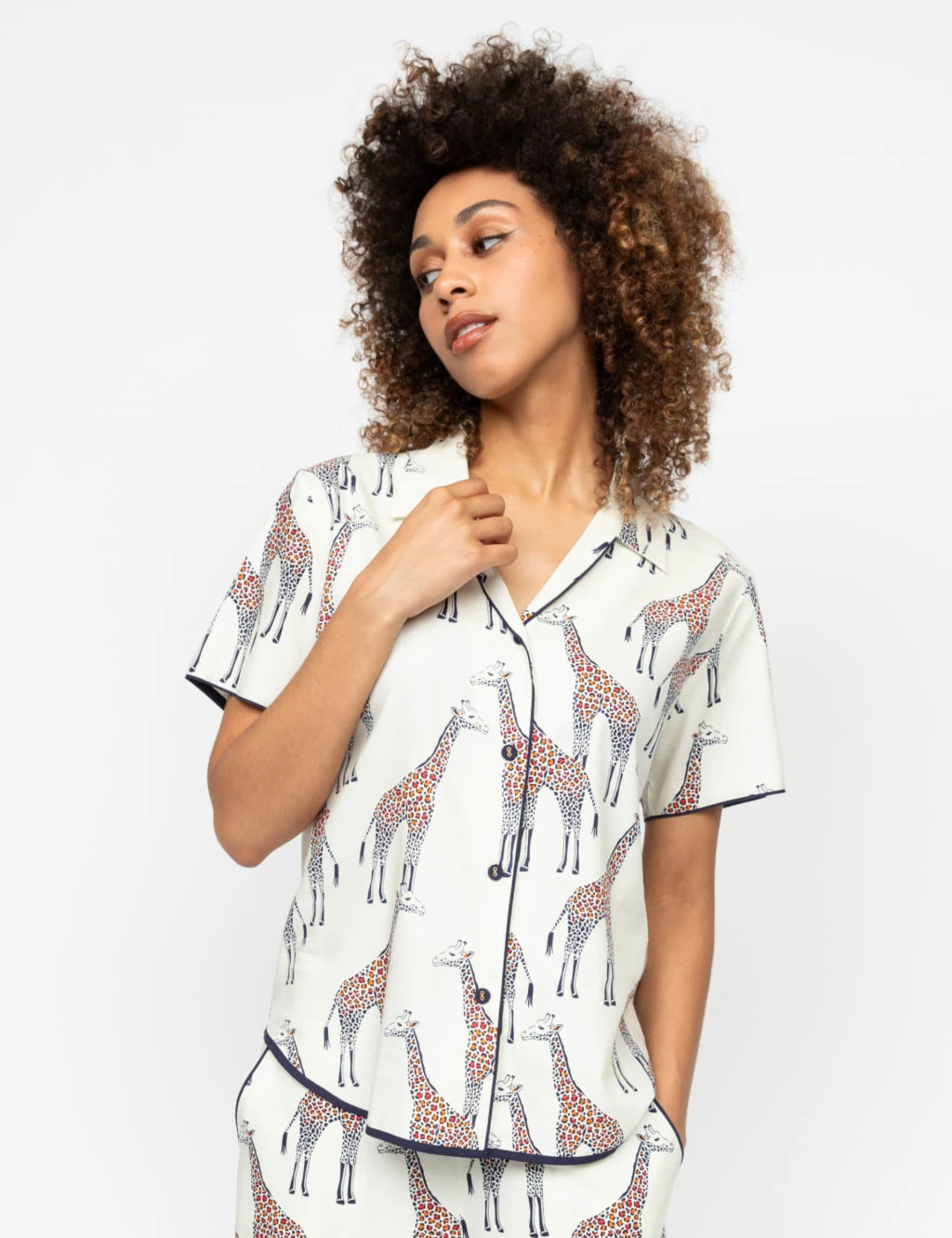 Cyberjammies Cotton Modal Giraffe Pyjama Top 5 Cyberjammies Cotton Modal Giraffe Pyjama Top - Image 5