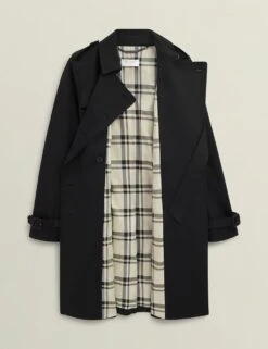 Cotton Rich Belted Double Breasted Trench Coat -Cyberjammies Store cotton rich belted double breasted trench coat 11